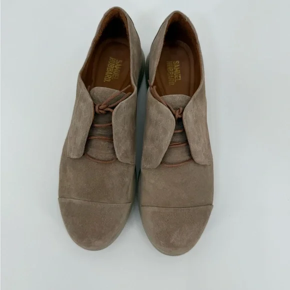 Samuel Hubbard Freedom Stroll Buff Nubuck Taupe Suede Oxford Shoes Size 8 - Picture 14 of 16